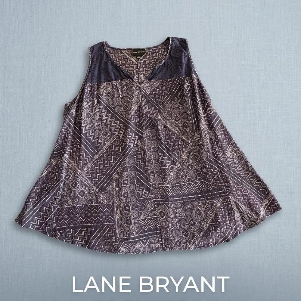 Lane-bryant Women's Purple and Brown Blouse